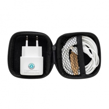Logo trade promotional items image of: Boost RCS reycled PET 20W type C 2 pcs charging set
